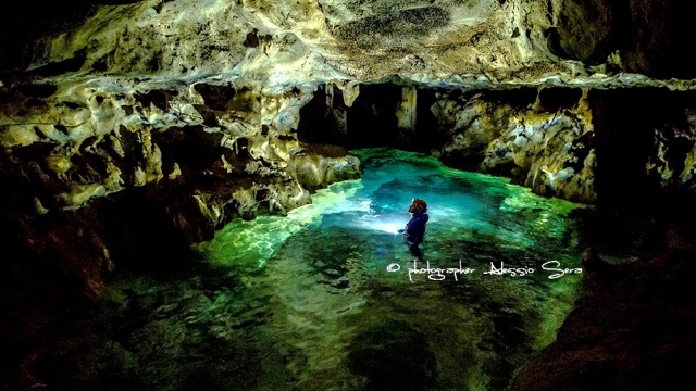 Speleological excursion cave Punta degli Stretti