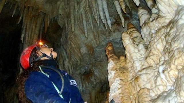 Speleology in the cave of Pozzi della Piana
