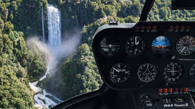 Helicopter flight of Marmore Falls