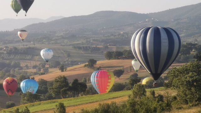 Magical Flight over Val d'Orcia: Morning Balloon Ride from Pienza