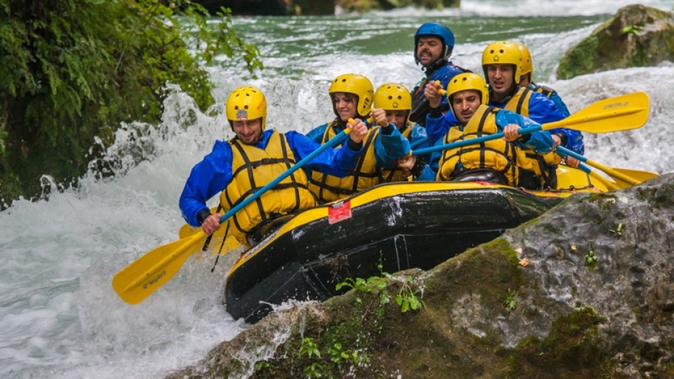 Rafting under the Marmore Falls