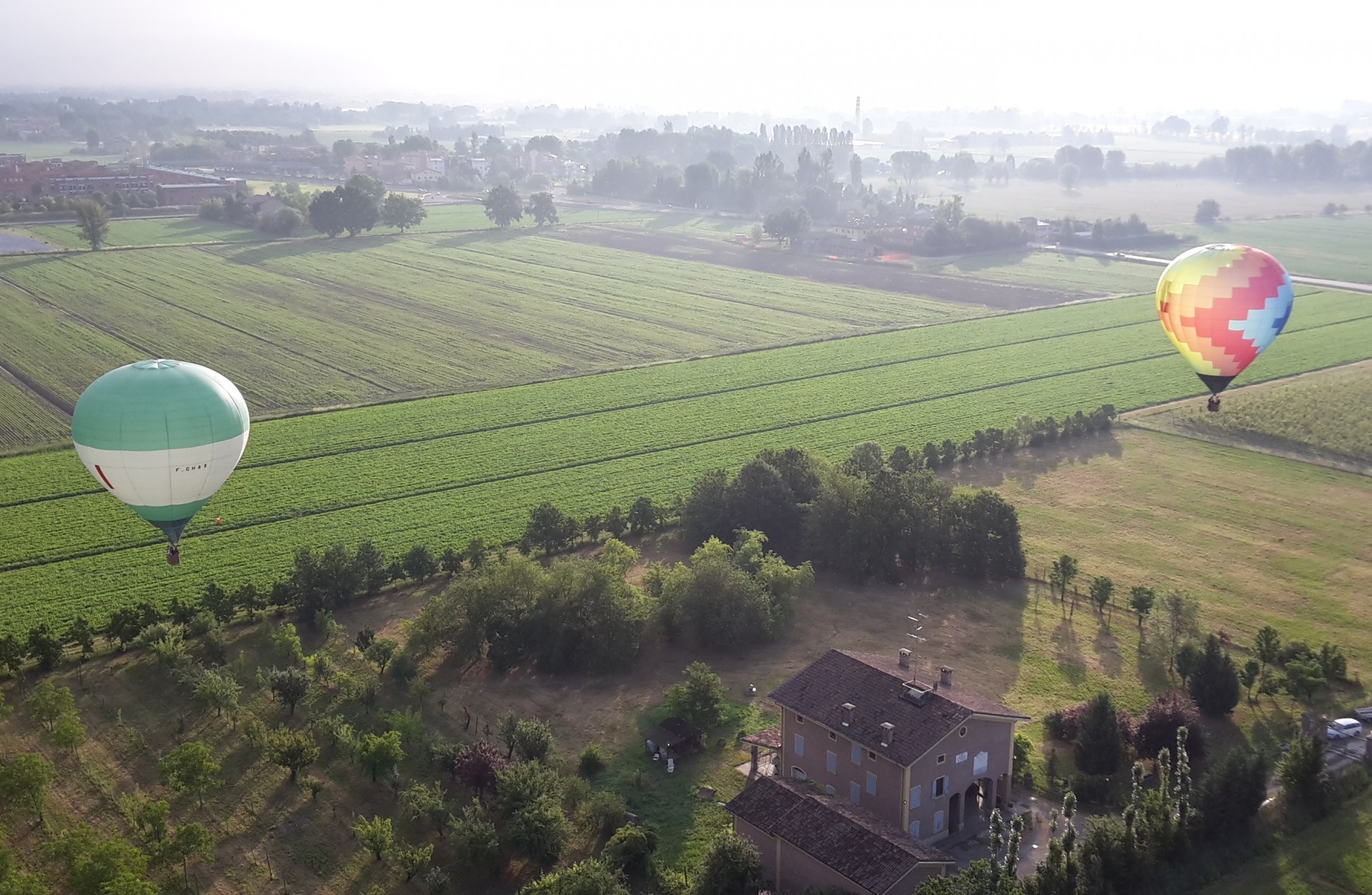 Hot air balloon flight in Reggio Emilia