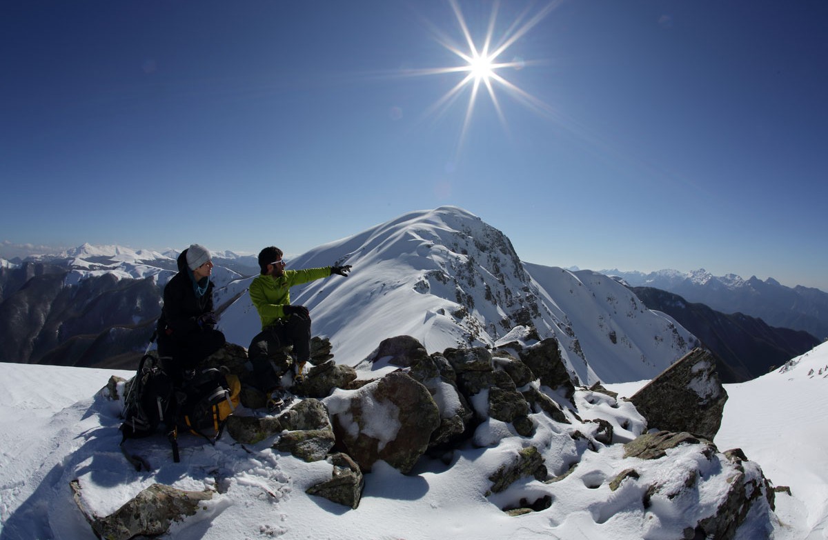 The peaks of the Tuscan-Emilian Apennines with crampons